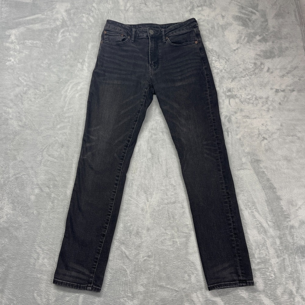 American Eagle Jeans Womens 29x32 Black Denim Ne(x)t Level Flex Straight Leg‎
